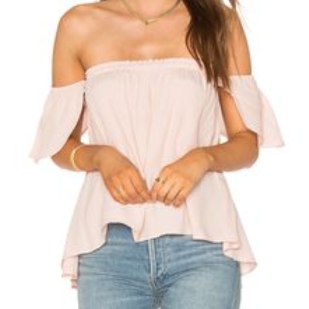 Revolve pink off the shoulder top- Size 0